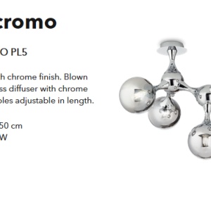 Plafoniera moderna NODI CROMO PL5 200484 44462 universul-luminii.ro