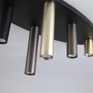 Plafoniera neagra cu 6 spoturi GU10 Tubes 562552 universul-luminii.ro