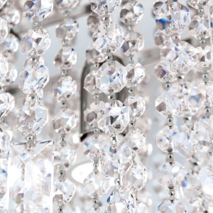 Plafoniera ovala din alama si cristale Schöler Kristalldesign 110x25cm, chrome - Img 10