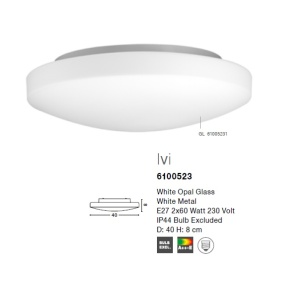 Plafoniera pentru baie moderna IP44 Ivi 40cm NVL-6100523 77412 universul-luminii.ro