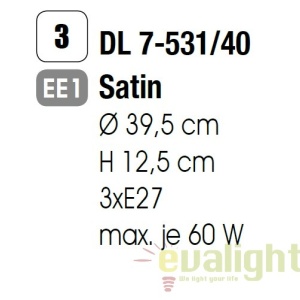 Plafoniera stil clasic diam.40cm Aida DL 7-531/40 satin OR 62192 universul-luminii.ro