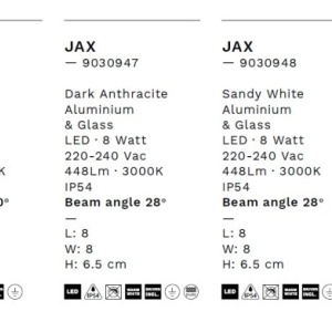 Plafoniera tip spot LED iluminat exterior IP565 JAX alb 558712 universul-luminii.ro
