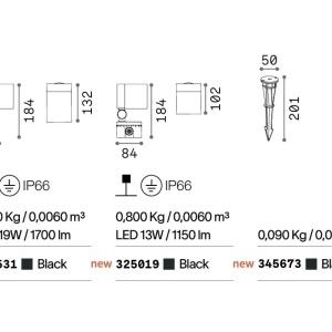 Proiector LED Exterior, Negru, Protectie IP66, O-zone pt big 166192 universul-luminii.ro