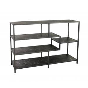 Raft design industrial Slim Line 115x80cm, negru