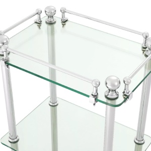 Raft design LUX pentru baie sau sufragerie Rack Devon nickel - Img 2