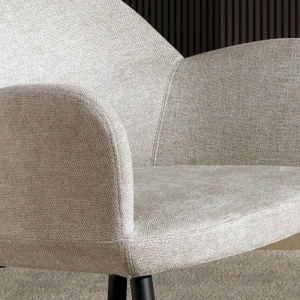 Scaun de bar design LUX, Metal, Tesatura, Light grey - Img 9