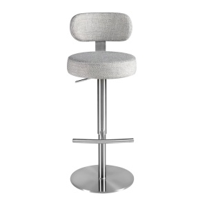 Scaun de bar pivotant cu inaltime reglabila Stool gri deschis - Img 7