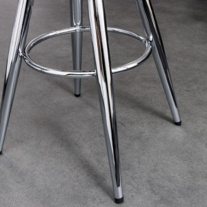 Scaun de bar pivotant Industrial 80cm, crom - Img 3