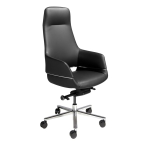 Scaun de birou modern piele sintetica Black - Img 2