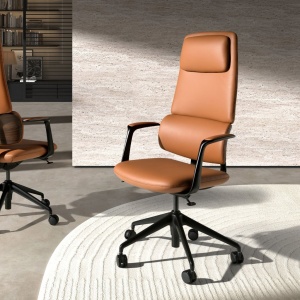 Scaun de birou modern piele sintetica Brown
