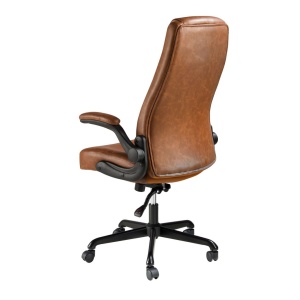 Scaun de birou modern piele sintetica Brown - Img 5