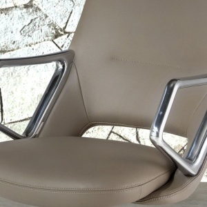 Scaun de birou modern piele sintetica Grey - Img 8