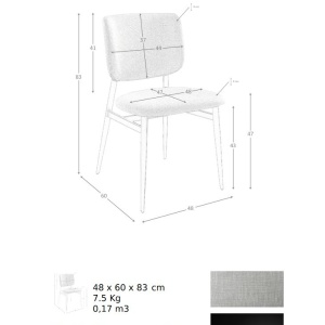 Scaun deosebit design LUX Light grey - Img 9