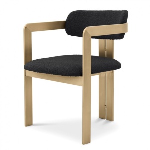 Scaun design LUX Donato, boucle negru 116347 HZ