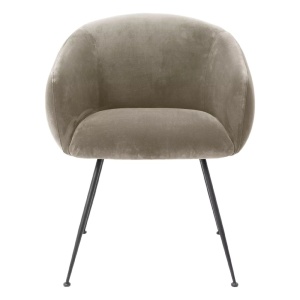 Scaun design LUX Elbury, catifea Savona greige - Img 2