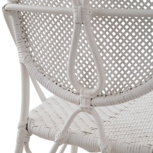Scaun din ratan design LUX, Colony alb - Img 7