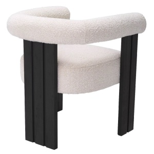 Scaun dining design LUX Percy boucle cream - Img 4