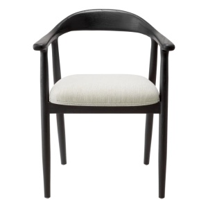 Scaun elegant design LUX Beale negru/ crem - Img 2
