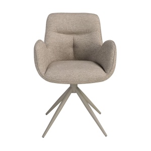 Scaun modern pivotant Beige fabric - Img 5