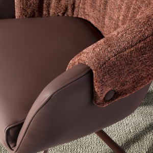 Scaun modern pivotant Copper-brown - Img 2
