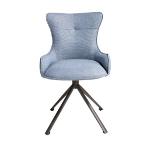 Scaun modern pivotant din material textil albastru - Img 5