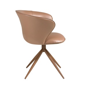 Scaun modern pivotant piele sintetica Camel - Img 3