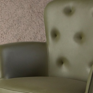 Scaun pivotant design LUX, Piele sintetica, Dark green - Img 7