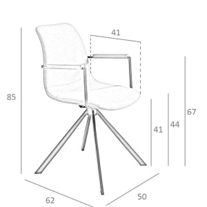 Scaun pivotant design modern si confortabil Swivel chair - Img 4