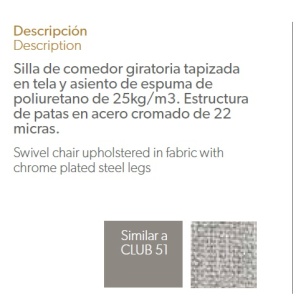 Scaun pivotant tapitat design italian Dublin AC-F3216 - Img 3