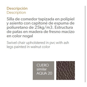 Scaun tapitat design italian Mink AC 4073-F3229 - Img 3
