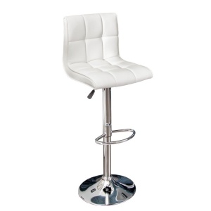Set 2 scaune bar pivotante, tapiterie piele sintetica Modena alb A-36919 VC