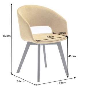 Set 2 scaune design scandinav Nordic Star galben mustar - Img 2