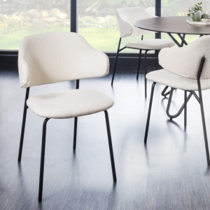 Set 2 scaune stil modern Tracy Alpine, boucle alb - Img 7