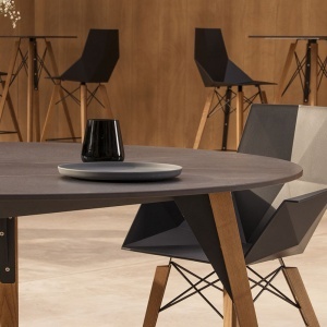 Set 4 scaune de bar de interior design modern premium FAZ CHAIR lemn 54301 - Img 4