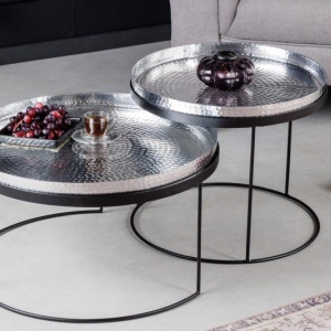 Set de 2 masute design industrial Elements - Img 3