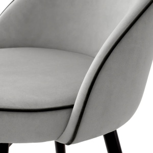 Set de 2 scaune de bar pivotante, design LUX, Bar Stool Cooper gri deschis - Img 5