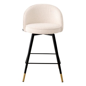 Set de 2 scaune de bar pivotante, design LUX, Counter Stool Cooper crem - Img 3
