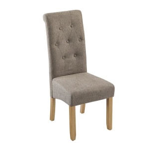 Set de 2 scaune design clasic tesatura structurata taupe CASA