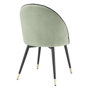 Set de 2 scaune design elegant LUX Cooper, catifea verde 114305 HZ - Img 4