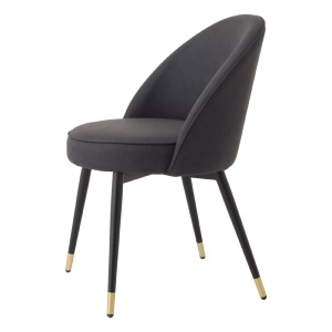 Set de 2 scaune design LUX Cooper, piele sintetica gri - Img 5