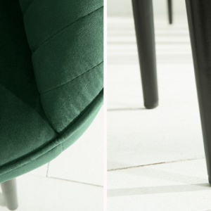 Set de 2 scaune elegante, tapitate Turin verde smarald - Img 5