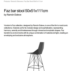 Set de 4 scaune de bar cu brate de exterior / interior design modern premium FAZ CHAIR 54164 - Img 5