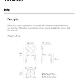 Set de 4 scaune de exterior / interior moderne design geometric KIMONO 54299 - Img 4