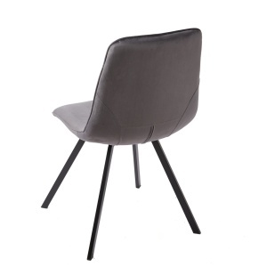 Set de 4 scaune industrial retro Amsterdam, catifea gri inchis A-39920 VC - Img 3