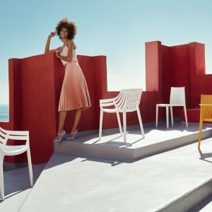 Set de 4 Scaune moderne cu brate de exterior / interior design premium SPRITZ ARMCHAIR 56017 - Img 6