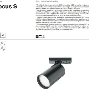 Spot, accesoriu pentru sinele monofazate Unity, Focus S alb 218492 universul-luminii.ro