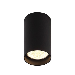 Spot aplicat design modern PET ROUND negru C0142 MX