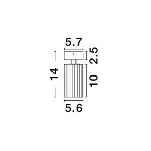 Spot aplicat design tehnic ZELOS alb 630532 universul-luminii.ro