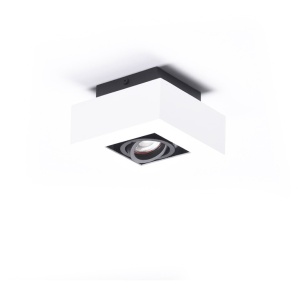 Spot aplicat directionabil de tavan/plafon NIKEA 1 GU10 alb/negru