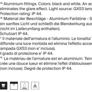 Spot aplicat minimalist cu protectie IP44 Pauline, alb 237302 universul-luminii.ro